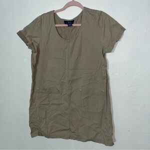 Vintage Front Pocket Boxy Mini Dress Original TY Wear Womens 14 Petite EUC